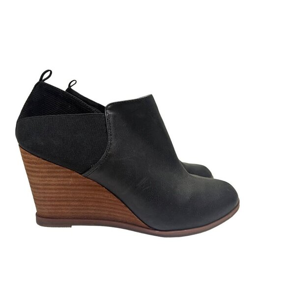 Dr. Scholl's Wedge Ankle Boots Bootie Harlow  Womens Black Size US 10 M - Picture 1 of 9
